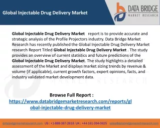 global injectable drug delivery market