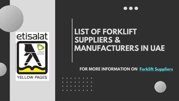 list of forklift suppliers manufacturers in uae
