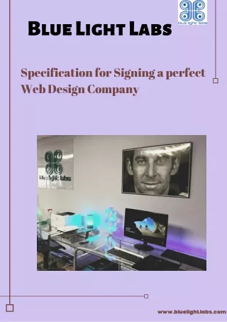 Specification for Signing a perfect Web Design Company