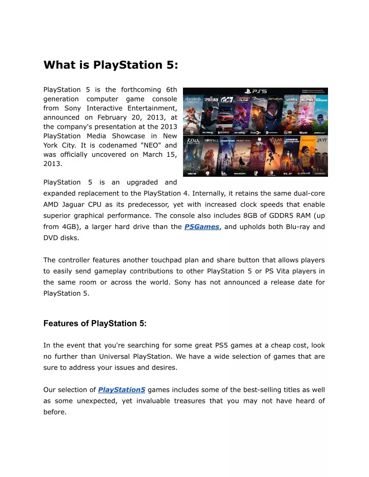what is playstation 5