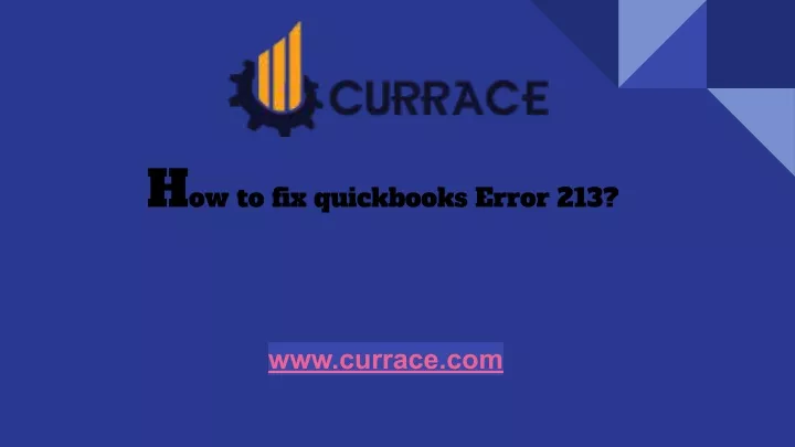 h ow to fix quickbooks error 213