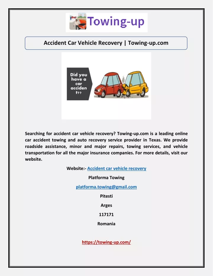 accident car vehicle recovery towing up com