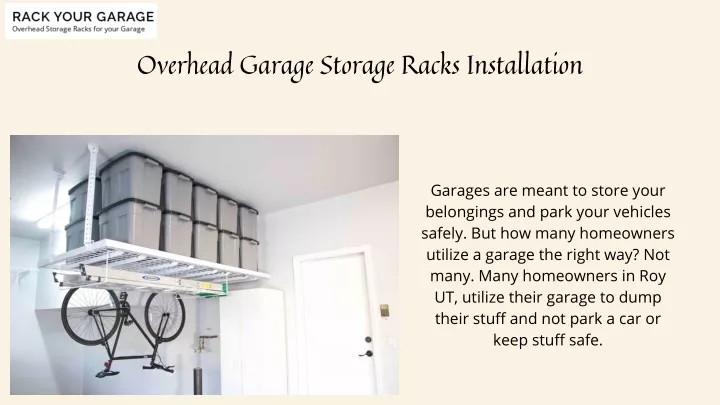 overhead garage storage racks installation