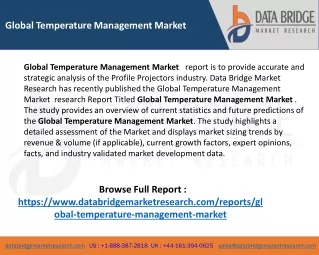 global temperature management market