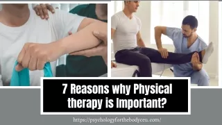 7 Reasons why Physical therapy is Important