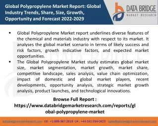 global polypropylene market report global