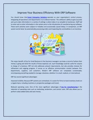 improve your business efficiency with erp software
