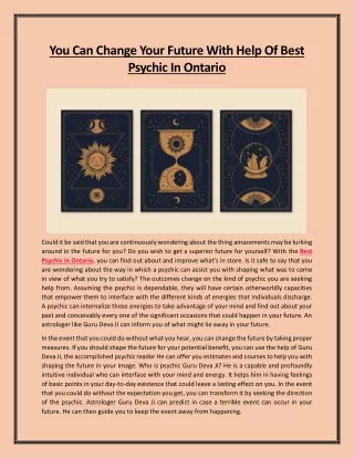You Can Change Your Future With Help Of Best Psychic In Ontario