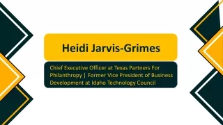 Heidi Jarvis-Grimes - A Results-driven Competitor