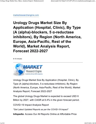 Urology Drugs Market
