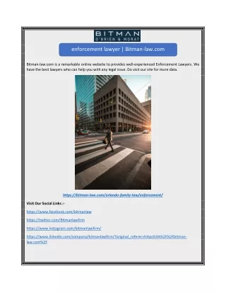 enforcement lawyer  Bitman-law