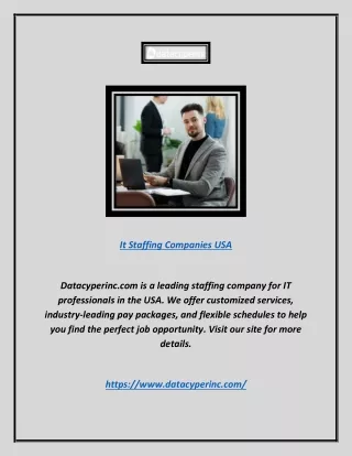 It Staffing Companies Usa | Datacyperinc.com