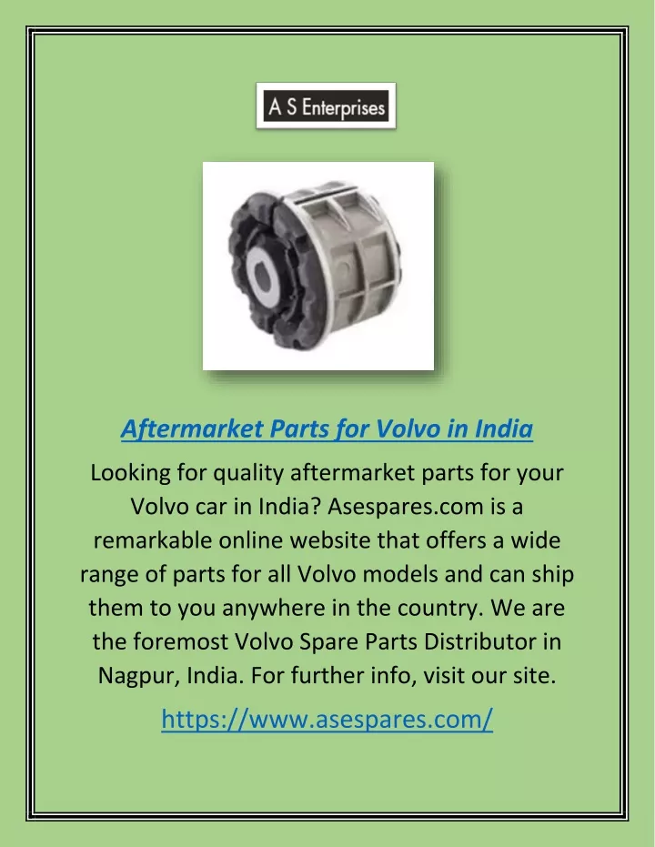 aftermarket parts for volvo in india