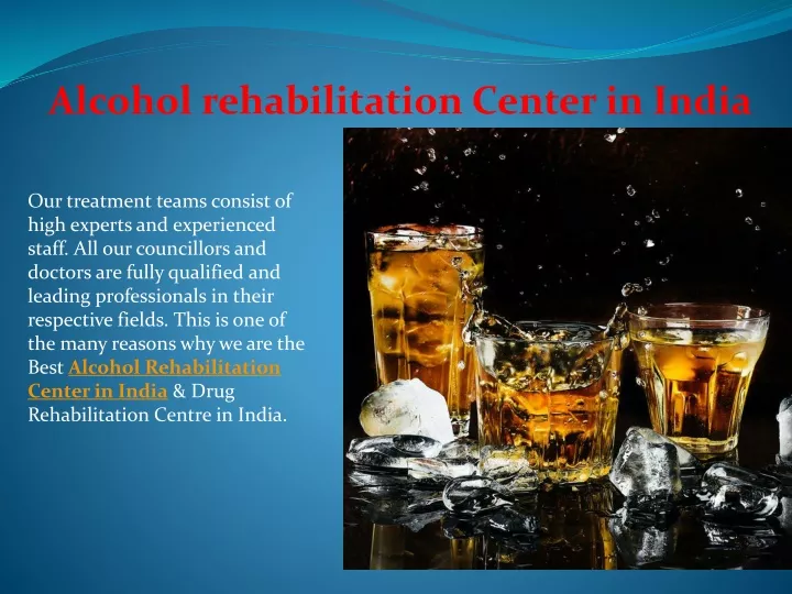 alcohol rehabilitation center in india