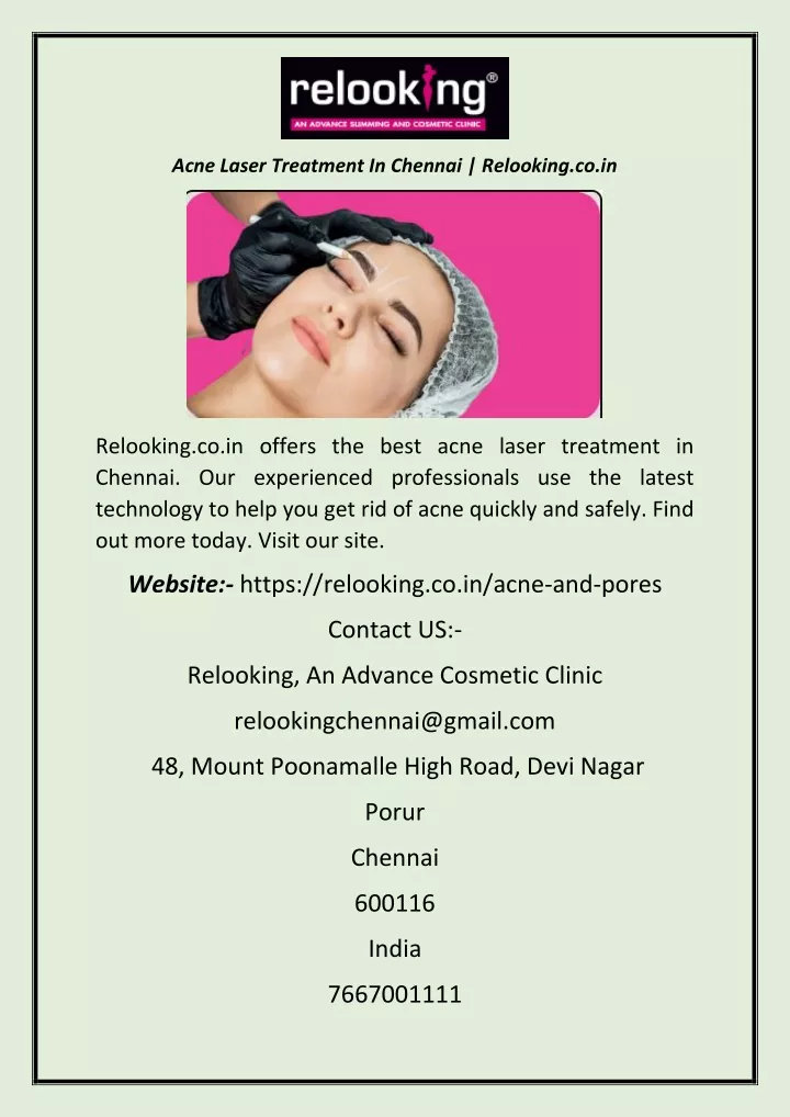 acne laser treatment in chennai relooking co in