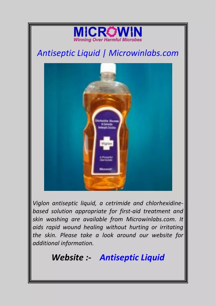 antiseptic liquid microwinlabs com