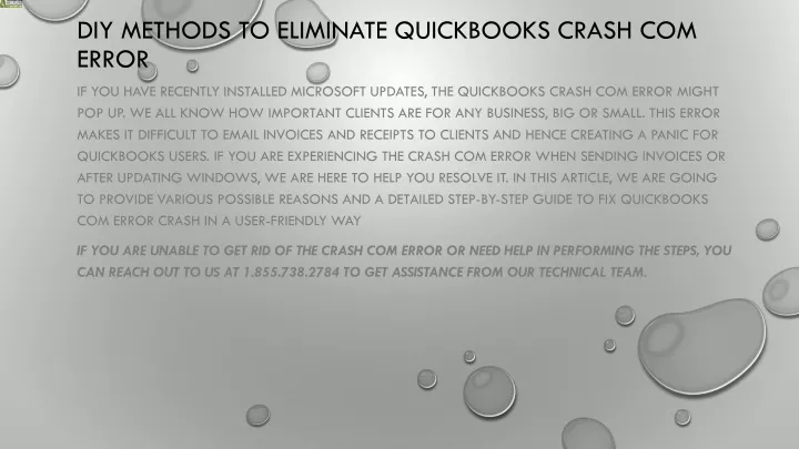 diy methods to eliminate quickbooks crash com error