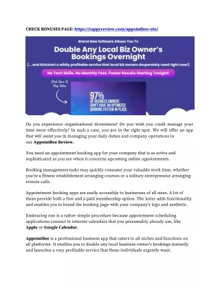 AppointBee Review & Mega 1,600 Bonuses Value At $853,968