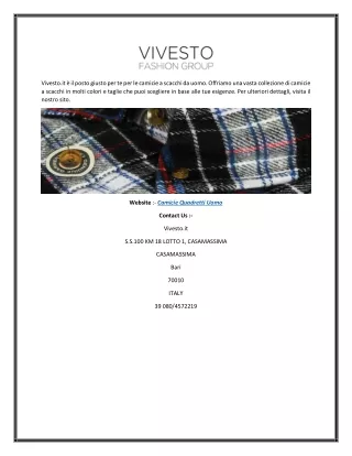 Camicie Quadretti Uomo | Vivesto.it