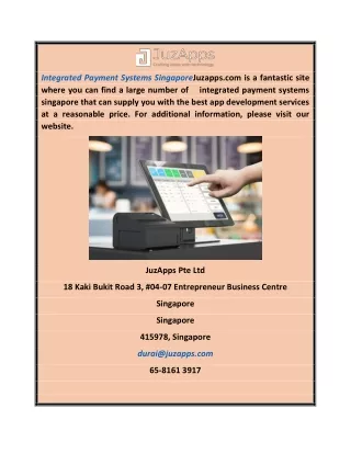 Integrated Payment Systems SingaporeJuzapps.com