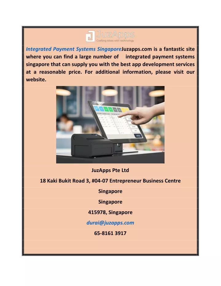integrated payment systems singapore juzapps