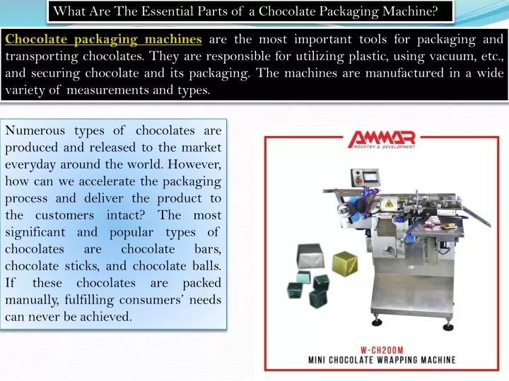 what are the essential parts of a chocolate