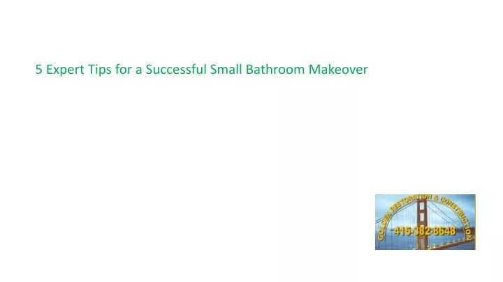 5 expert tips for a successful small bathroom