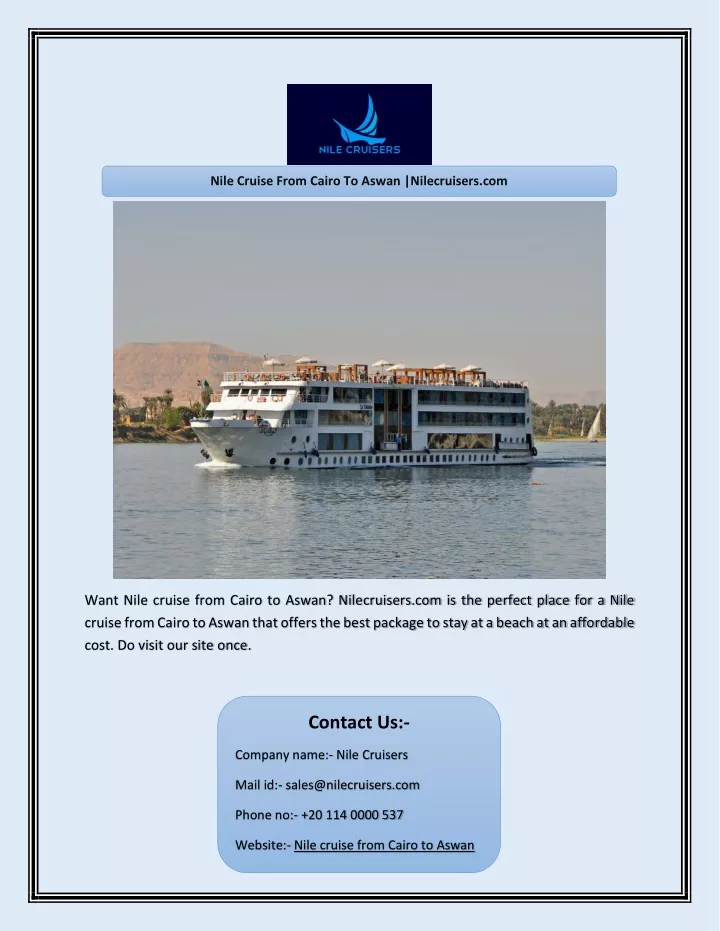 nile cruise from cairo to aswan nilecruisers com