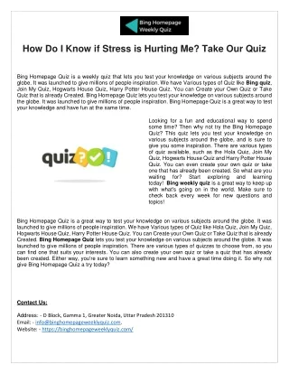 Bing Homepage Quiz - Bing Weekly Quiz 2022 - Bing Quizzes