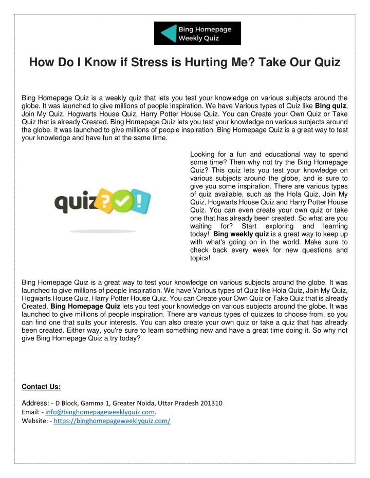 how do i know if stress is hurting me take