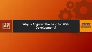 Why is Angular The Best for Web Development
