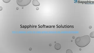 sapphire software solutions