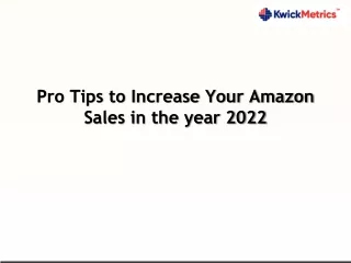 pro tips to increase your amazon sales