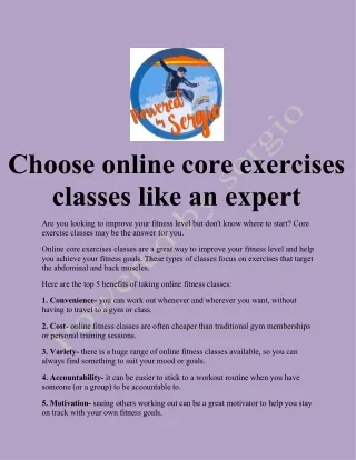Book the best Online core exercises classes 2022