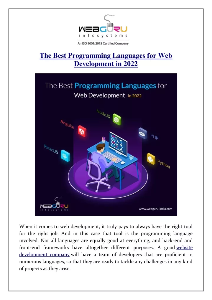 the best programming languages