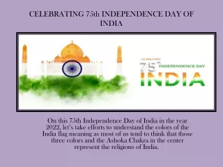 celebrating 75th independence day of india