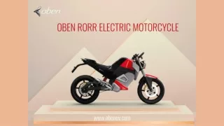 Pros Of Using Oben Rorr Electric Motorcycle