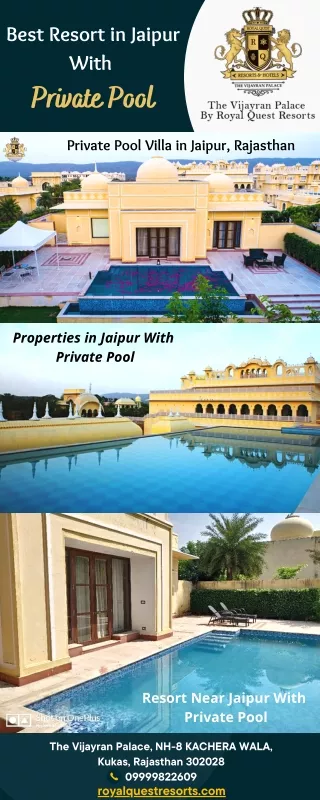 Book Best Resort in Jaipur With Private Pool
