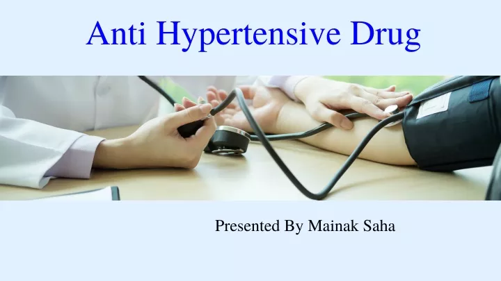 anti hypertensive drug