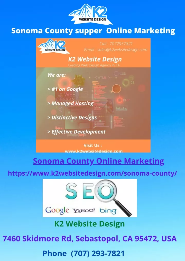 sonoma county supper online marketing