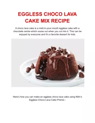Eggless Choco Lava Cake Mix Recipe