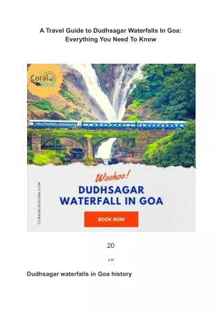 A Travel Guide to Dudhsagar Waterfalls In Goa_ Everything You Need To Know