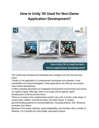 how is unity 3d used for non game application