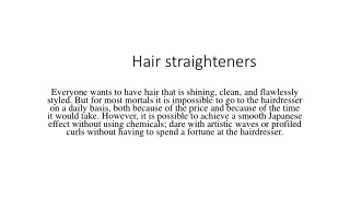 hair straighteners