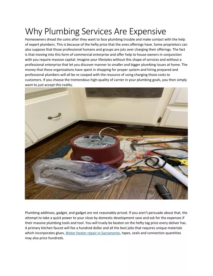 why plumbing services are expensive homeowners