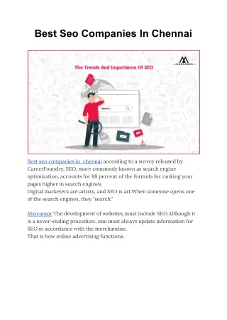 best seo companies in chennai