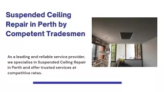 Suspended Ceiling Repair in Perth by Competent Tradesmen