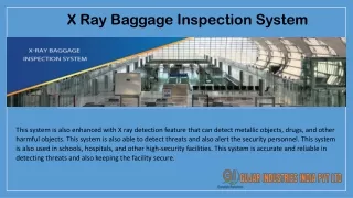 Best X Ray Baggage Inspection System