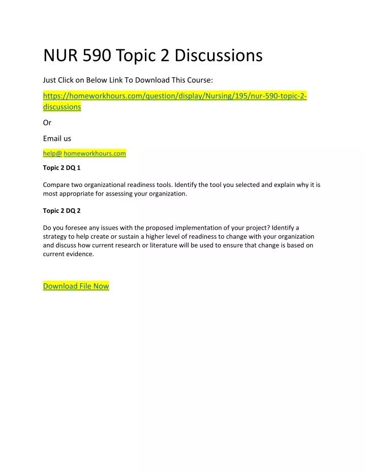 nur 590 topic 2 discussions