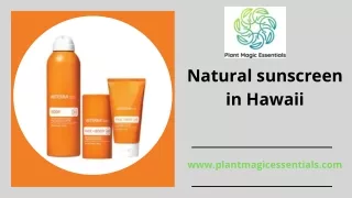 Natural sunscreen in Hawaii